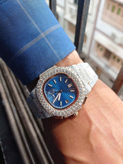 Orologio Iced Out per uomo Collezione di orologi di lusso Orologio da polso Moissanite Regalo per lui 