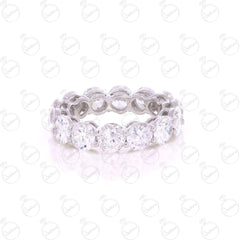 Anello Eternity Moissanite taglio rotondo TCW 12,75 per donna