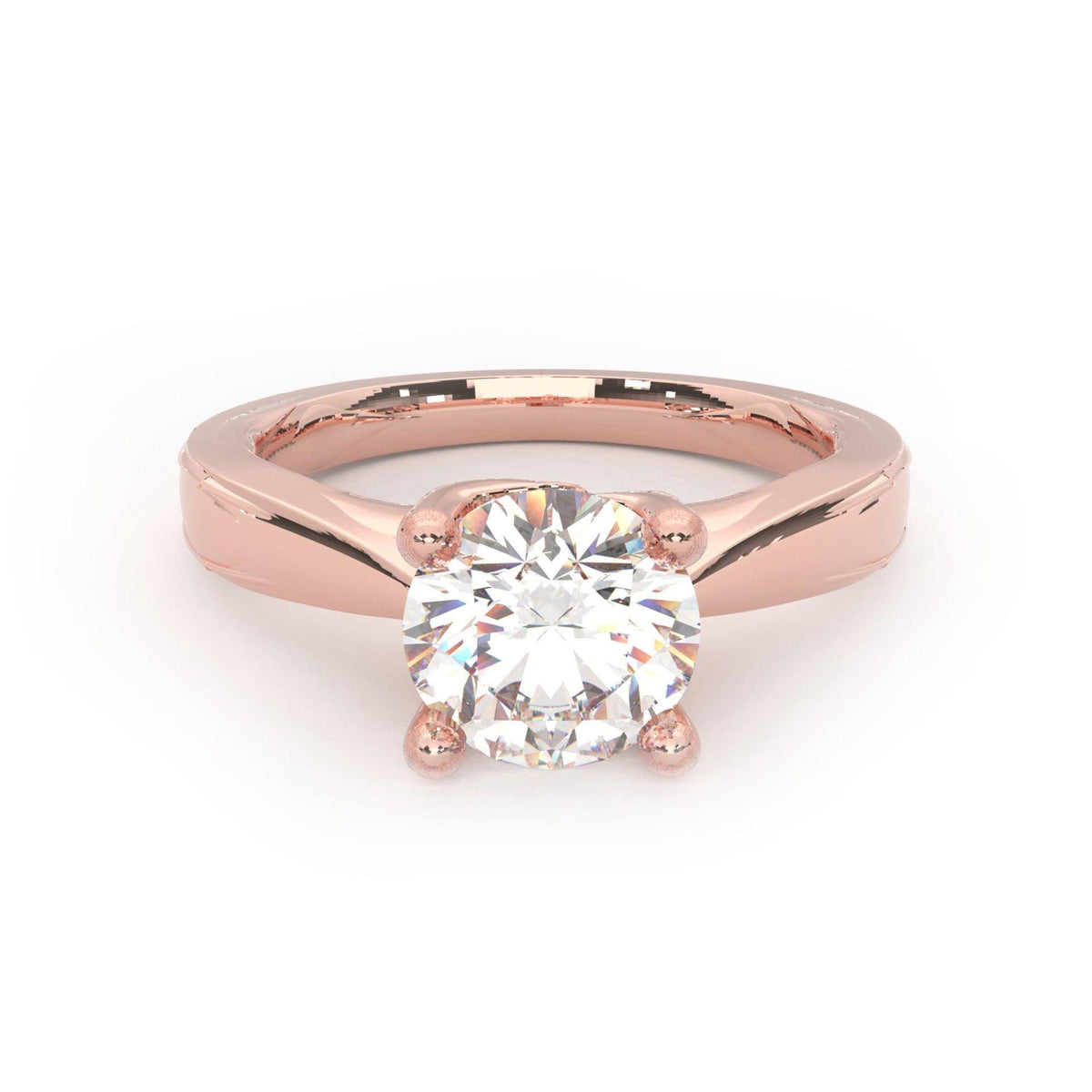 1.50 TCW Round Cut Solitaire Moissanite Ring for Women