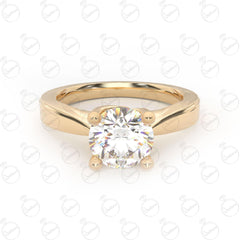 1.50 TCW Round Cut Solitaire Moissanite Ring for Women