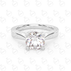 1.50 TCW Round Cut Solitaire Moissanite Ring for Women