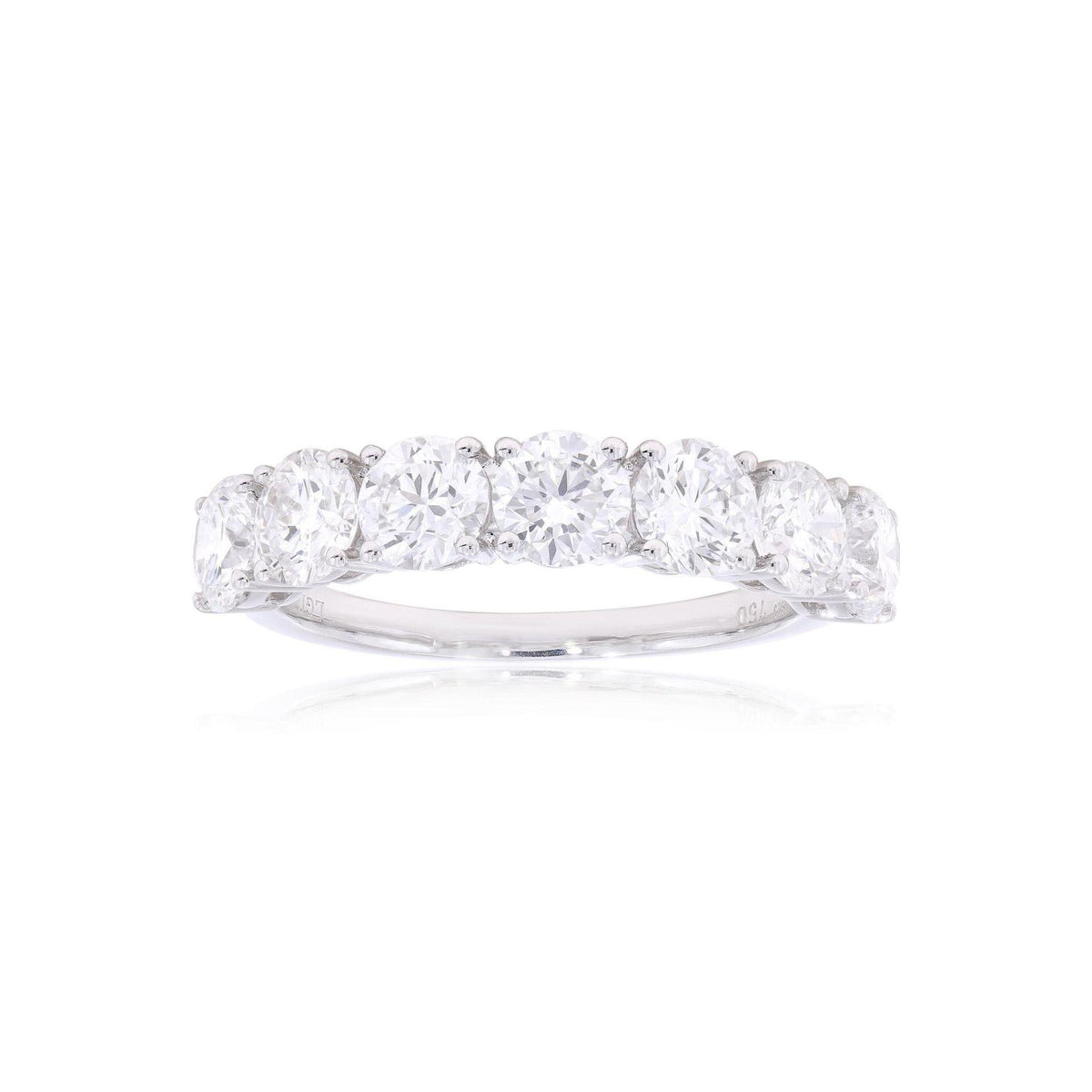 Anello Moissanite Half Eternity taglio rotondo TCW da donna