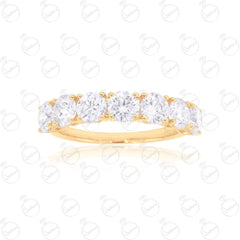 Anello Moissanite Half Eternity taglio rotondo TCW da donna