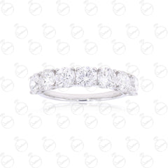 1.35 TCW Round Cut Half Eternity Moissanite Ring for Women