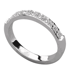 Anello Moissanite Half Eternity taglio rotondo TCW da donna