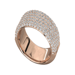 Anello Moissanite Half Eternity taglio rotondo TCW da donna