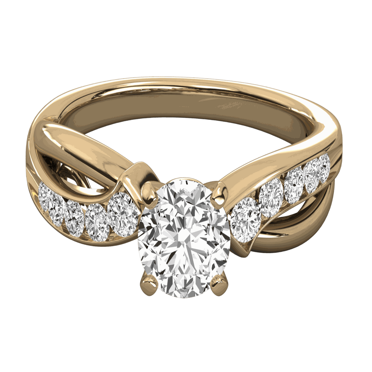 1.25 TCW Round Cut Split Shank Moissanite Ring for Women