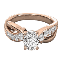 1.25 TCW Round Cut Split Shank Moissanite Ring for Women