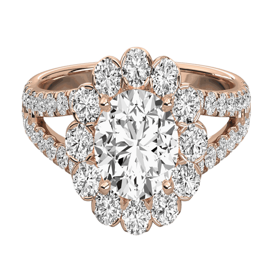 1.00 TCW Round Cut Split Shank Moissanite Ring for Women