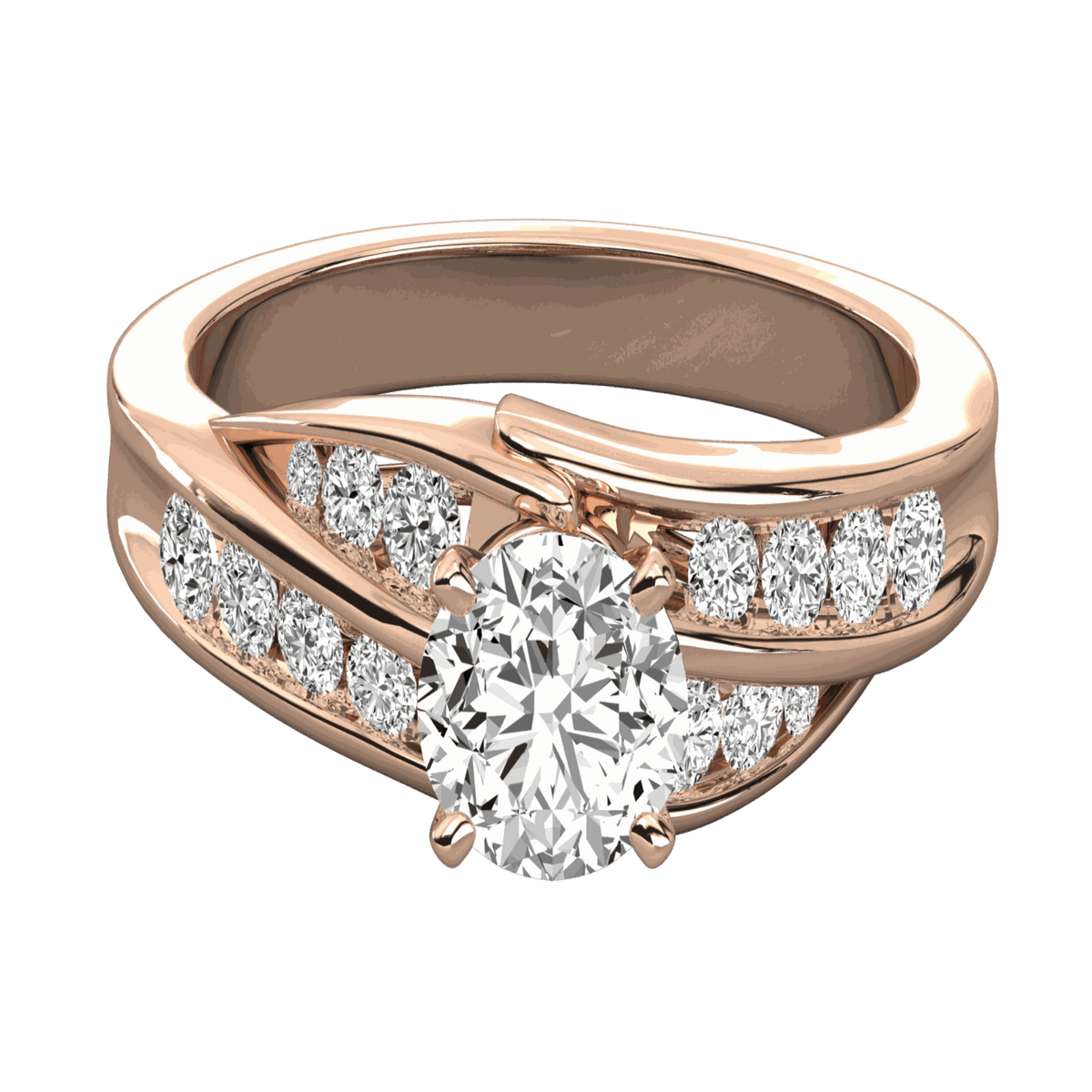 Anello da sposa con moissanite taglio rotondo TCW da 1,25 per donna