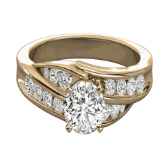 Anello da sposa con moissanite taglio rotondo TCW da 1,25 per donna