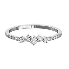 0.15 TCW Round Cut Solitaire With Accents Moissanite Ring, Diamond ring, ring, diamond eternity ring