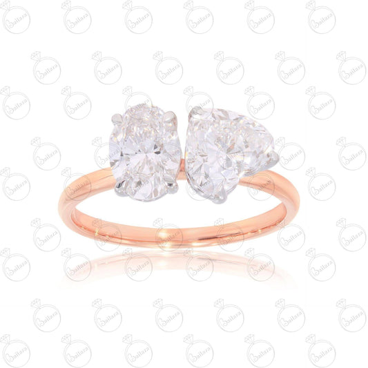 Anello Moissanite solitario taglio ovale 0,90 TCW per donna