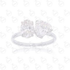 Anello Moissanite solitario taglio ovale 0,90 TCW per donna