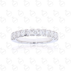 Anello Moissanite Half Eternity taglio rotondo TCW da donna