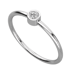 Round Cut Solitaire Moissanite Ring for Women