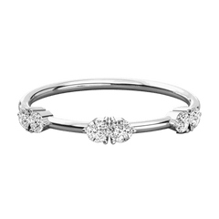 0.60 TCW Round Cut Eternity Moissanite Ring for Women