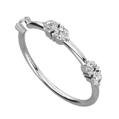 0.60 TCW Round Cut Eternity Moissanite Ring for Women