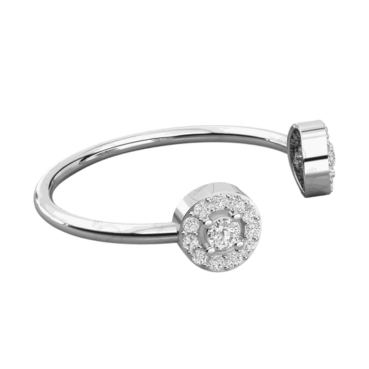 Anello Moissanite unico taglio rotondo da 0,20 CTW per donna