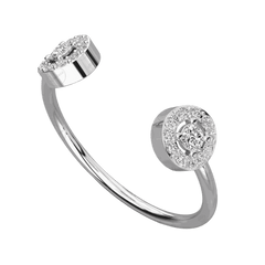 Anello Moissanite unico taglio rotondo da 0,20 CTW per donna