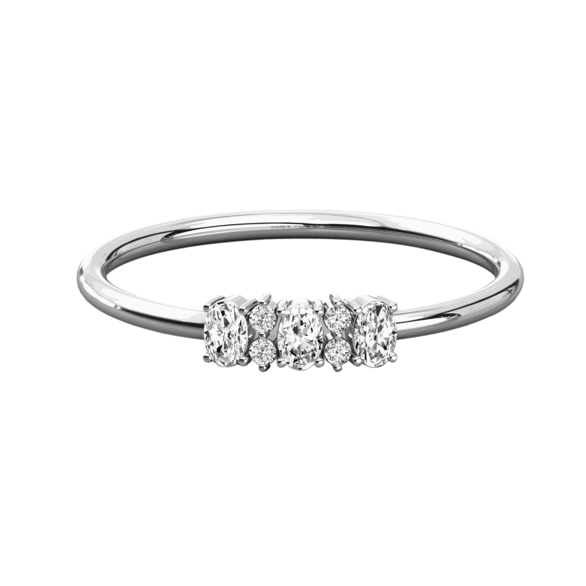 Round Cut Eternity Moissanite Ring for Women