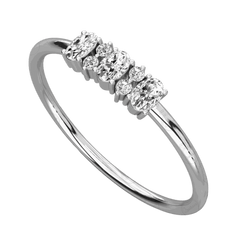 Round Cut Eternity Moissanite Ring for Women