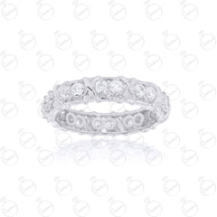 0.60 TCW Round Cut Eternity Moissanite Ring for Women