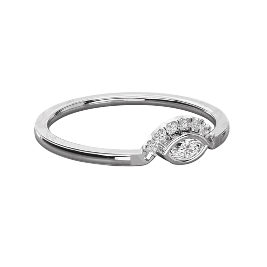 Anello Moissanite unico taglio rotondo per donna