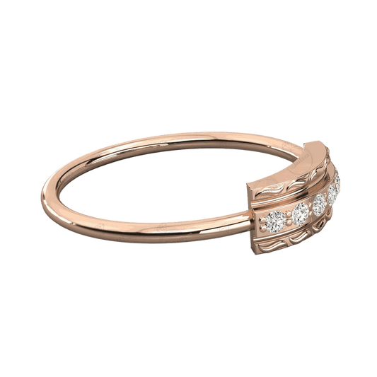 Anello Eternity Moissanite taglio rotondo 0,10 TCW per donna