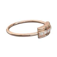 Anello Eternity Moissanite taglio rotondo 0,10 TCW per donna