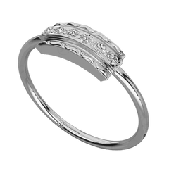 Anello Eternity Moissanite taglio rotondo 0,10 TCW per donna