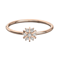 0.25 TCW Round Cut Halo Moissanite Ring for Women