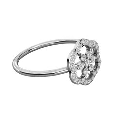 Anello Moissanite unico taglio rotondo 0,15 TCW per donna