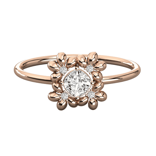 Top view 0.30 TCW Cushion Cut 5 Stone Moissanite Ring, Diamond RIng for Women, diamond RIng, Diamond, Moissanite diamond RIng, 0.30 TC Cushion Cut Diamond Ring, Diamond Ring for Women