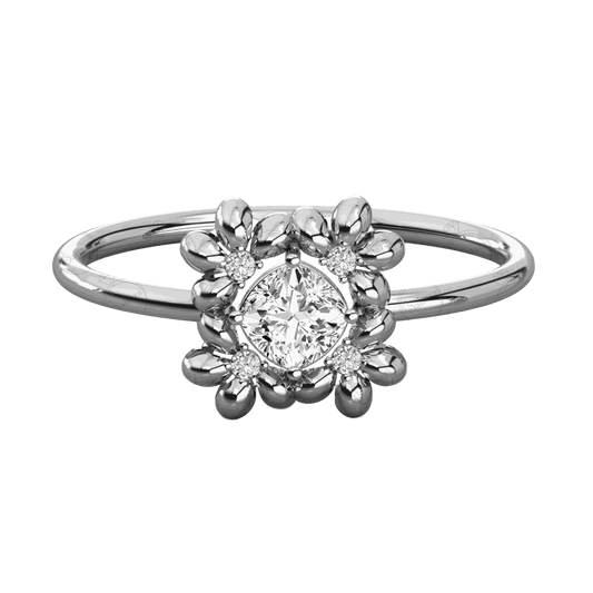 Top View 0.30 TCW Cushion Cut 5 Stone Moissanite Ring, diamond Ring For women, Moissanite diamond RIng, diamond, 0.30 Ct Diamond Ring, Cushion Cut Diamond Ring