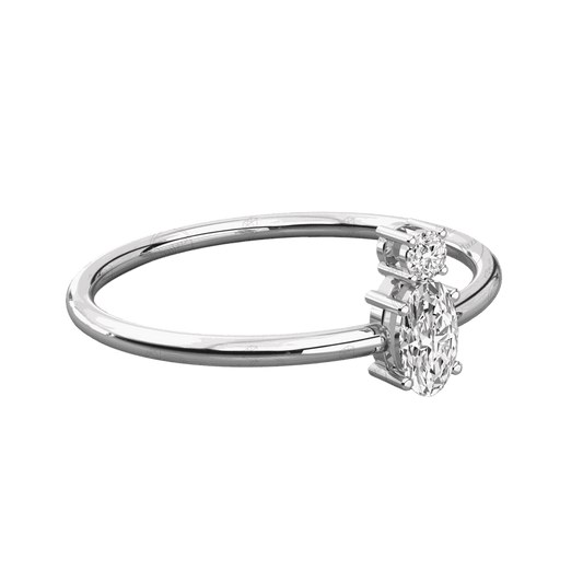 0.50 TCW Oval Cut Unique Moissanite Ring for Women