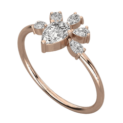 Anello Moissanite unico taglio a pera da 0,70 TCW per donna