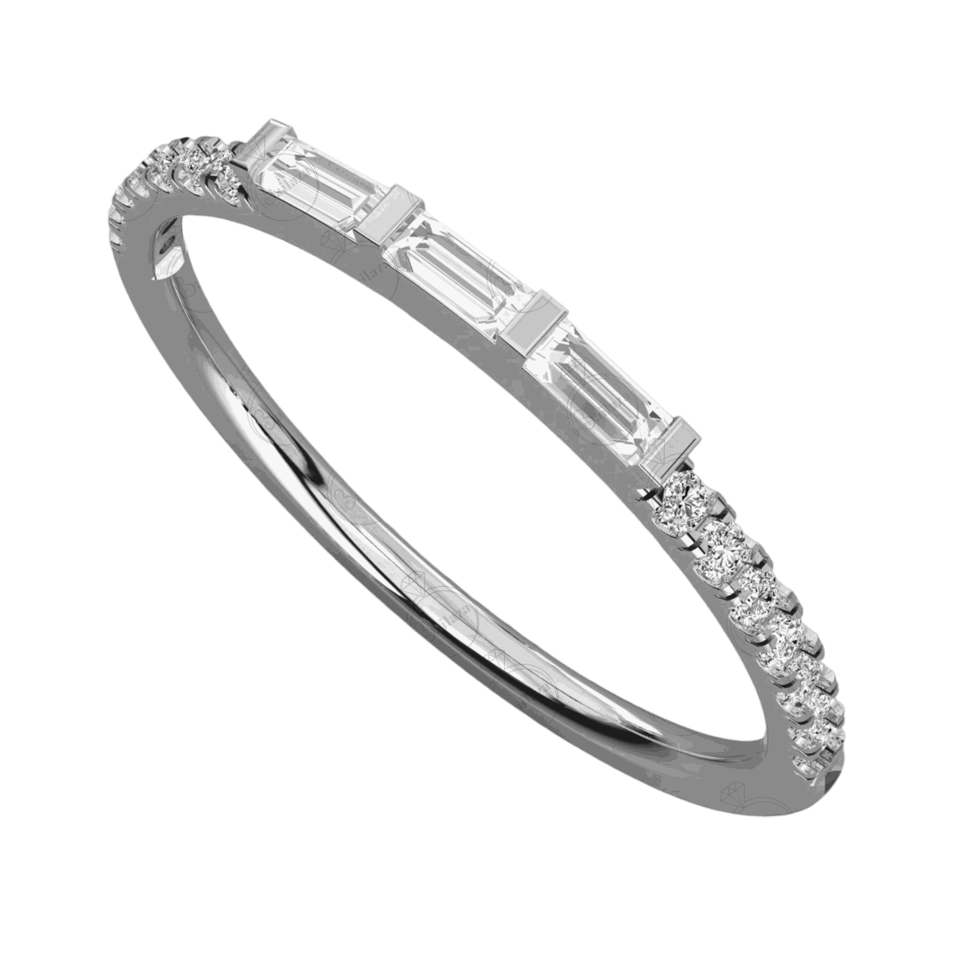 0.35 CT Baguette Cut Eternity Moissanite Ring for Women, 0.35 Diamond Ring, Moissanite diamond Ring, 0.35 CT Baguette Ring, Diamond Eternity Ring