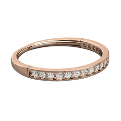 Anello Moissanite Half Eternity taglio rotondo TCW 0,60 per donna