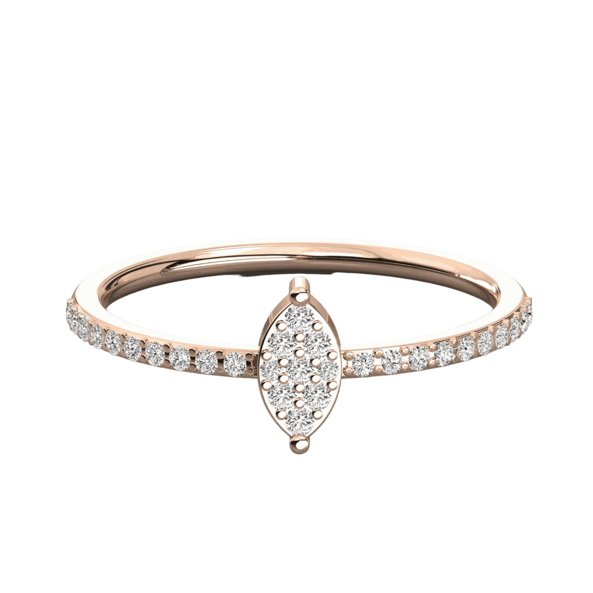 0.50 TCW Round Cut Solitaire With Accents Moissanite Ring for Women