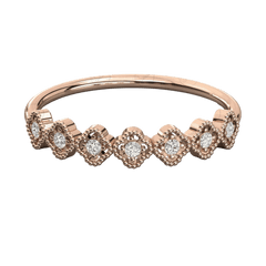 0.25 TCW Round Cut Half Eternity Moissanite Ring, diamond, diamond ring, Rose gold ring, Half Eternity Ring, 0.25 CT Ring