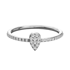 0.60 TCW Round Cut Solitaire With Accents Moissanite Ring for Women