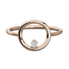 0.10 TCW Round Cut Solitaire Moissanite Ring for Women