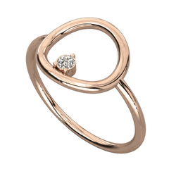 0.10 TCW Round Cut Solitaire Moissanite Ring for Women