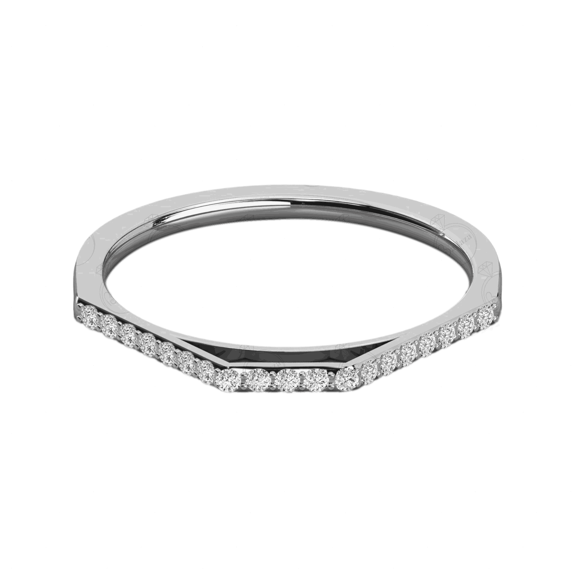 0.20 CT Round Cut Half Eternity Moissanite Ring , diamond ring, ring, diamond, moissanite ring, Half Eternity Ring, 0.20 CT, White Gold Ring,  0.20 CT Round Cut, Round Cut