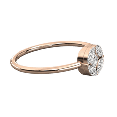 Anello da donna con moissanite taglio principessa da 0,20 TCW e 5 pietre