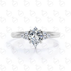 Anello Moissanite TCW Kite Cut 7 Stone da donna