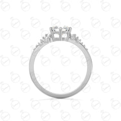 Anello Moissanite unico taglio rotondo TCW da donna 1,25