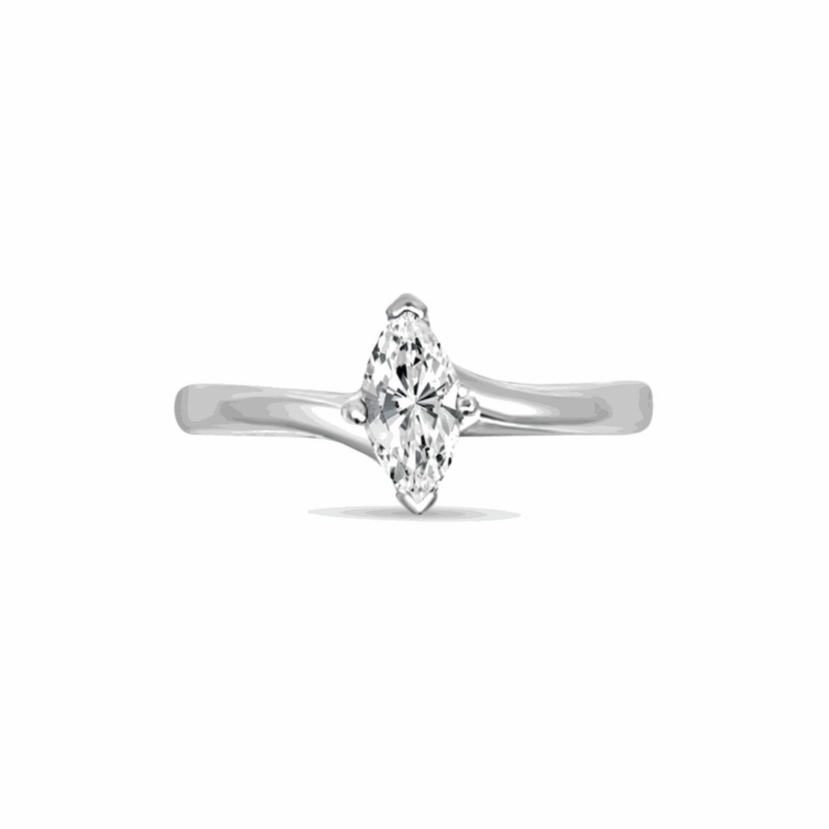 0.50 TCW Marquise Cut Solitaire Moissanite Ring for Women