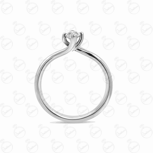 Anello solitario Moissanite taglio marquise da 0,50 TCW per donna